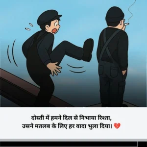 धोखेबाज दोस्त शायरी दो लाइन